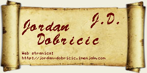Jordan Dobričić vizit kartica